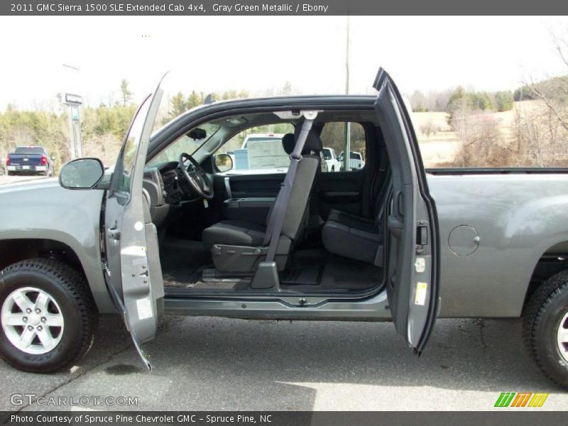 Gray Green Metallic / Ebony 2011 GMC Sierra 1500 SLE Extended Cab 4x4