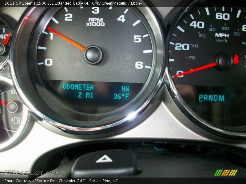 Gray Green Metallic / Ebony 2011 GMC Sierra 1500 SLE Extended Cab 4x4