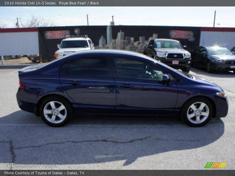 Royal Blue Pearl / Black 2010 Honda Civic LX-S Sedan