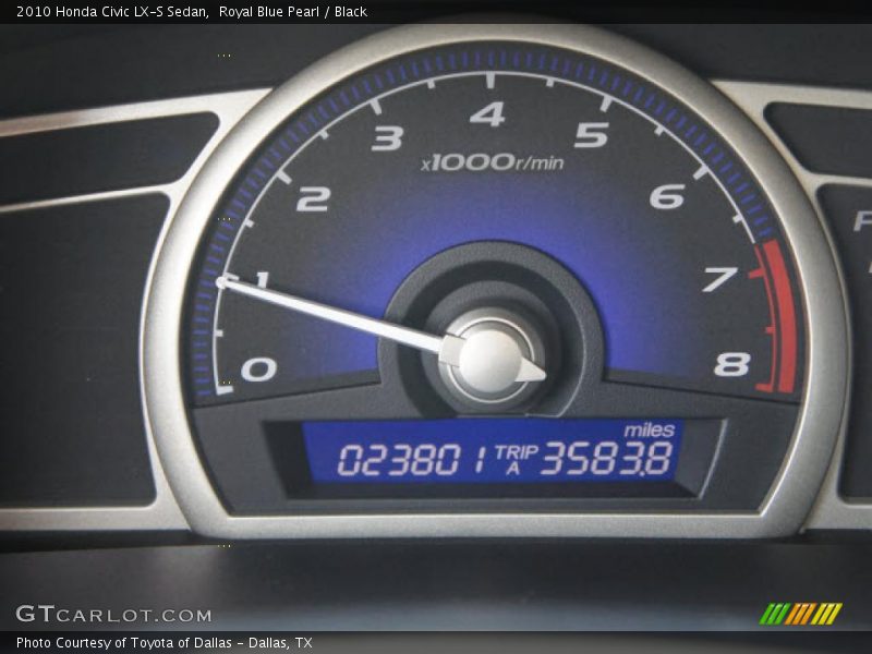 Royal Blue Pearl / Black 2010 Honda Civic LX-S Sedan