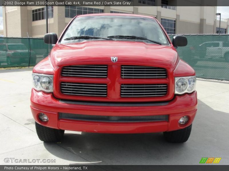 Flame Red / Dark Slate Gray 2002 Dodge Ram 1500 Sport Quad Cab 4x4