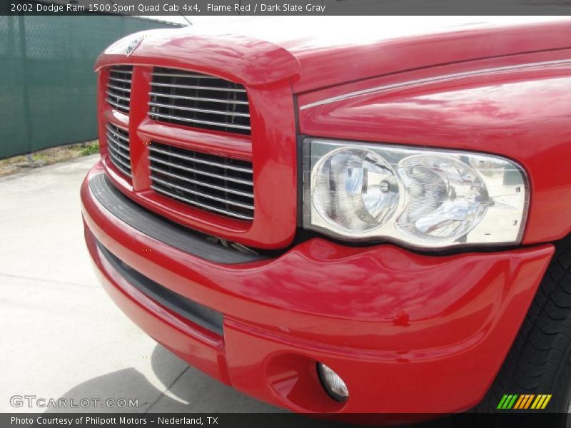Flame Red / Dark Slate Gray 2002 Dodge Ram 1500 Sport Quad Cab 4x4