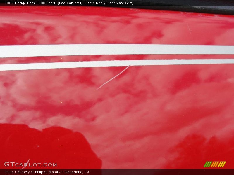 Flame Red / Dark Slate Gray 2002 Dodge Ram 1500 Sport Quad Cab 4x4