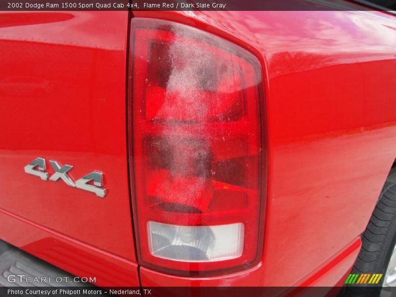 Flame Red / Dark Slate Gray 2002 Dodge Ram 1500 Sport Quad Cab 4x4