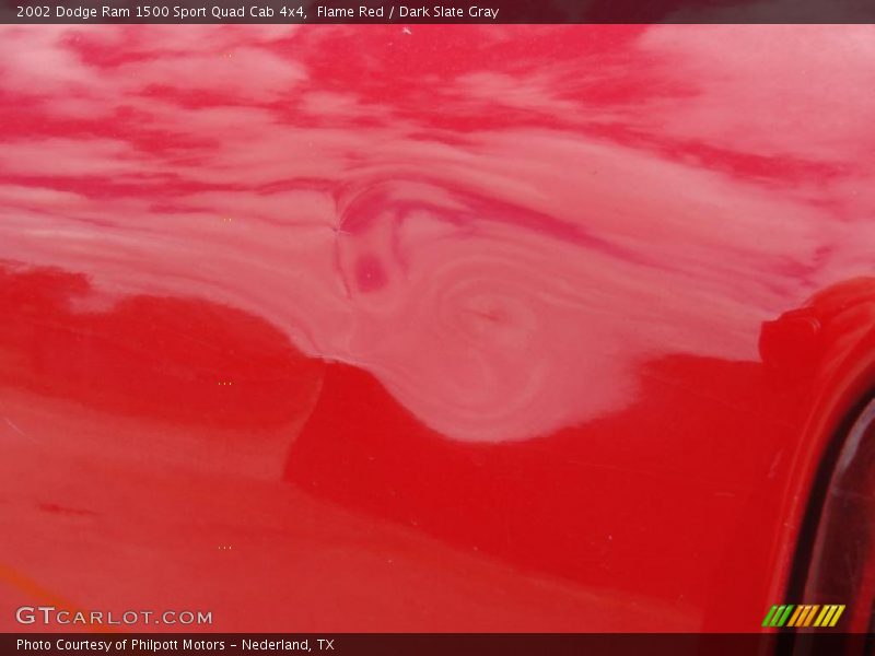 Flame Red / Dark Slate Gray 2002 Dodge Ram 1500 Sport Quad Cab 4x4