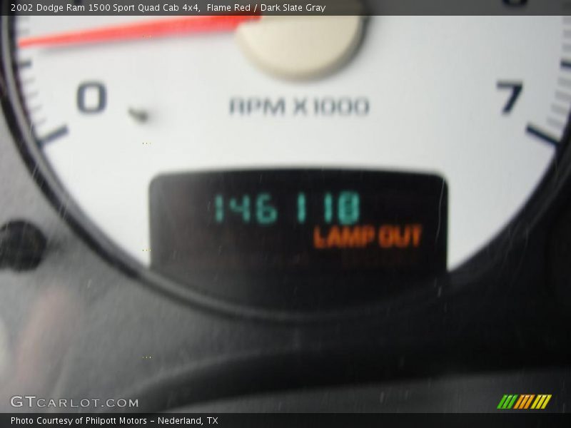 Flame Red / Dark Slate Gray 2002 Dodge Ram 1500 Sport Quad Cab 4x4