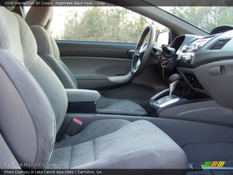 Nighthawk Black Pearl / Gray 2008 Honda Civic EX Coupe