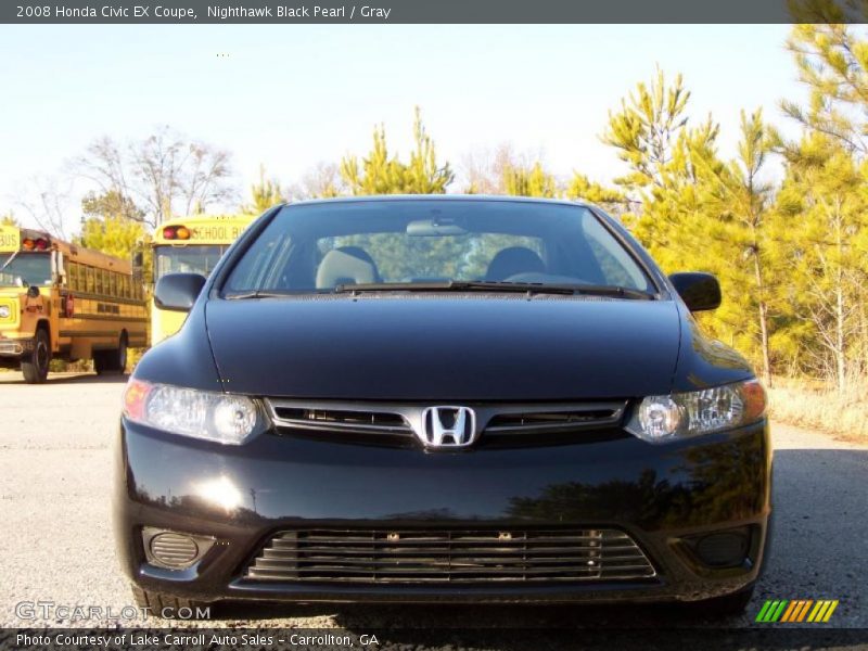 Nighthawk Black Pearl / Gray 2008 Honda Civic EX Coupe