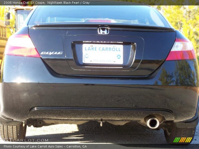 Nighthawk Black Pearl / Gray 2008 Honda Civic EX Coupe