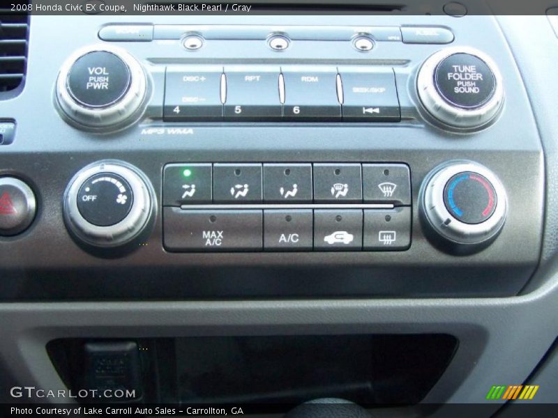Nighthawk Black Pearl / Gray 2008 Honda Civic EX Coupe