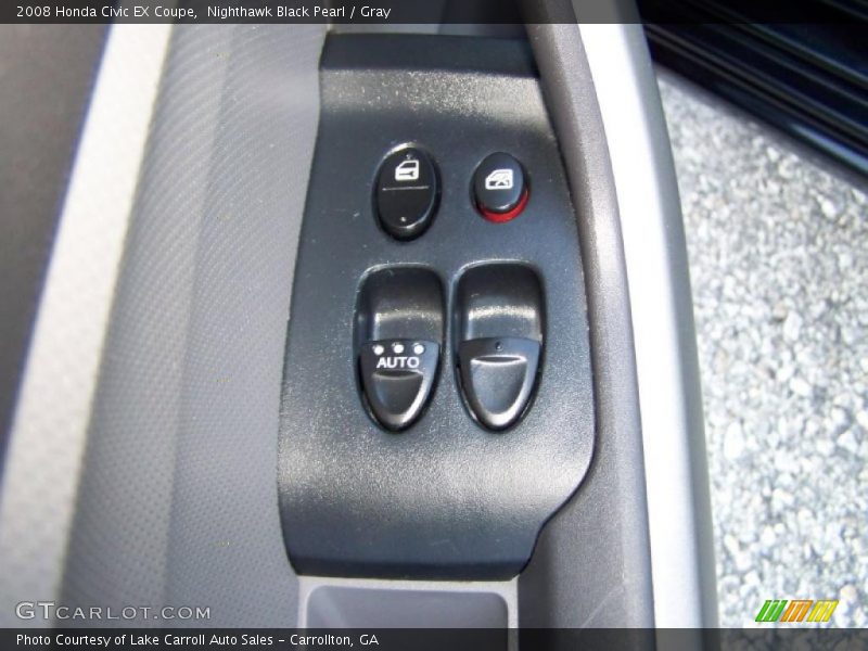 Nighthawk Black Pearl / Gray 2008 Honda Civic EX Coupe