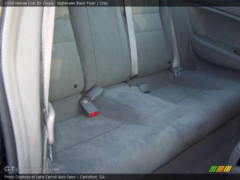 Nighthawk Black Pearl / Gray 2008 Honda Civic EX Coupe
