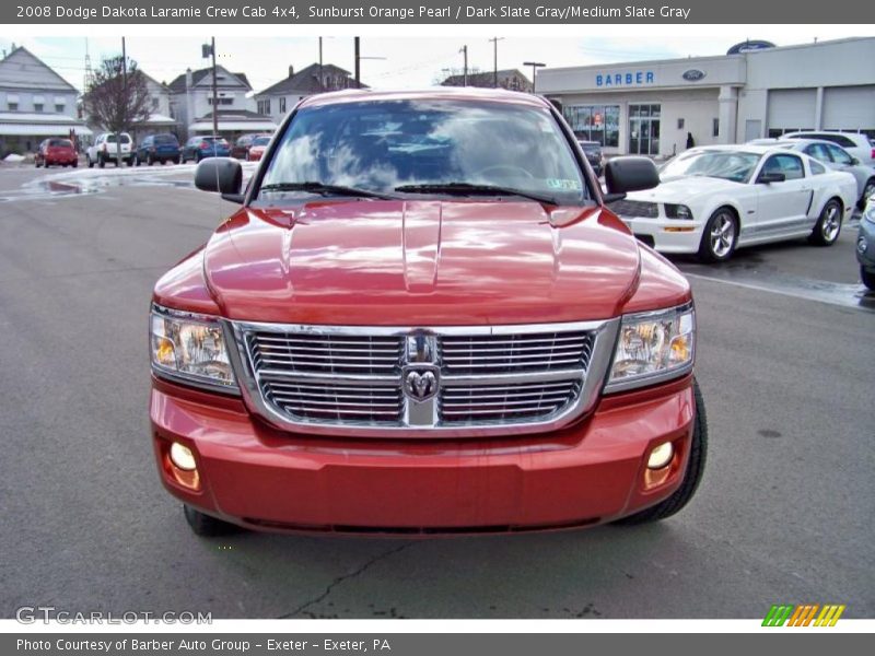 Sunburst Orange Pearl / Dark Slate Gray/Medium Slate Gray 2008 Dodge Dakota Laramie Crew Cab 4x4