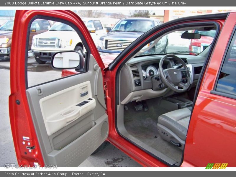 Sunburst Orange Pearl / Dark Slate Gray/Medium Slate Gray 2008 Dodge Dakota Laramie Crew Cab 4x4