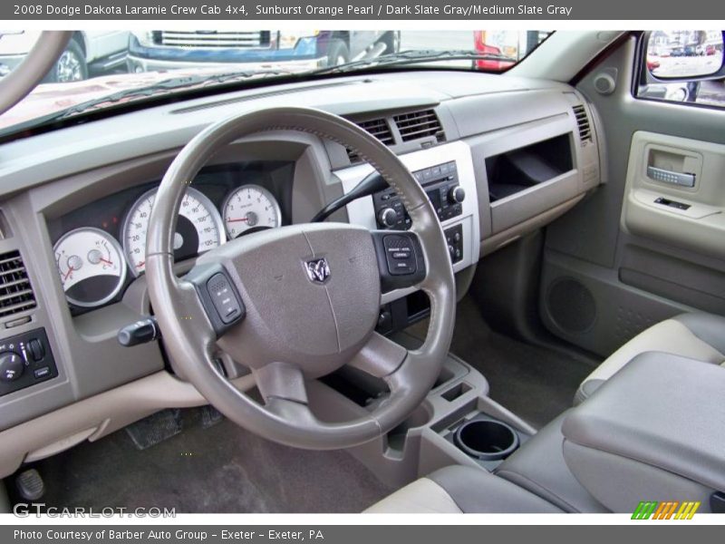 Sunburst Orange Pearl / Dark Slate Gray/Medium Slate Gray 2008 Dodge Dakota Laramie Crew Cab 4x4