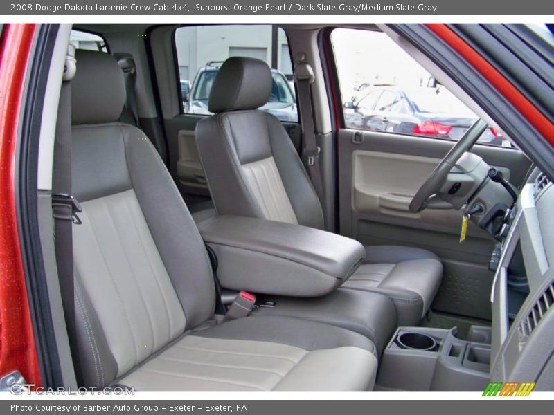 Sunburst Orange Pearl / Dark Slate Gray/Medium Slate Gray 2008 Dodge Dakota Laramie Crew Cab 4x4
