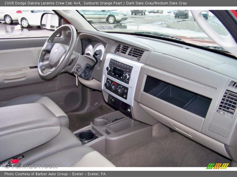 Sunburst Orange Pearl / Dark Slate Gray/Medium Slate Gray 2008 Dodge Dakota Laramie Crew Cab 4x4