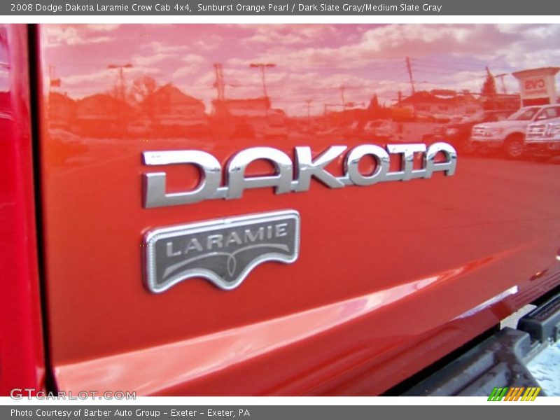 Sunburst Orange Pearl / Dark Slate Gray/Medium Slate Gray 2008 Dodge Dakota Laramie Crew Cab 4x4