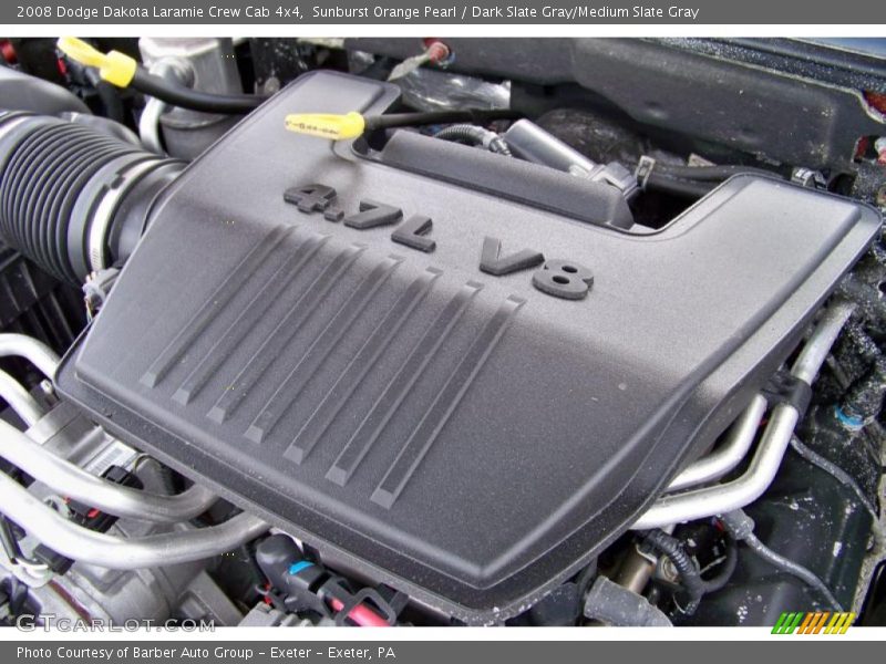 Sunburst Orange Pearl / Dark Slate Gray/Medium Slate Gray 2008 Dodge Dakota Laramie Crew Cab 4x4
