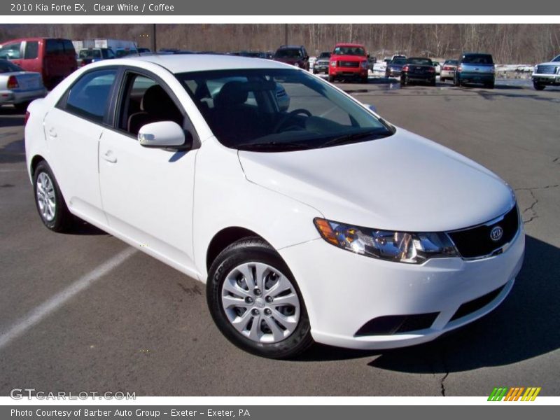 Clear White / Coffee 2010 Kia Forte EX