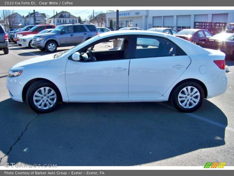 Clear White / Coffee 2010 Kia Forte EX