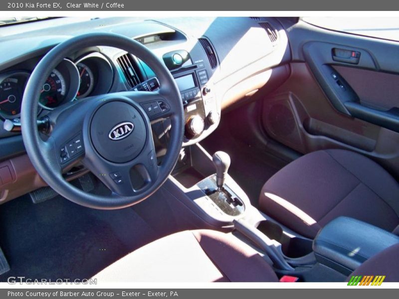 Clear White / Coffee 2010 Kia Forte EX