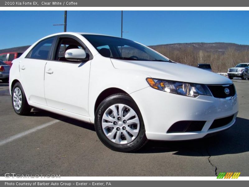 Clear White / Coffee 2010 Kia Forte EX