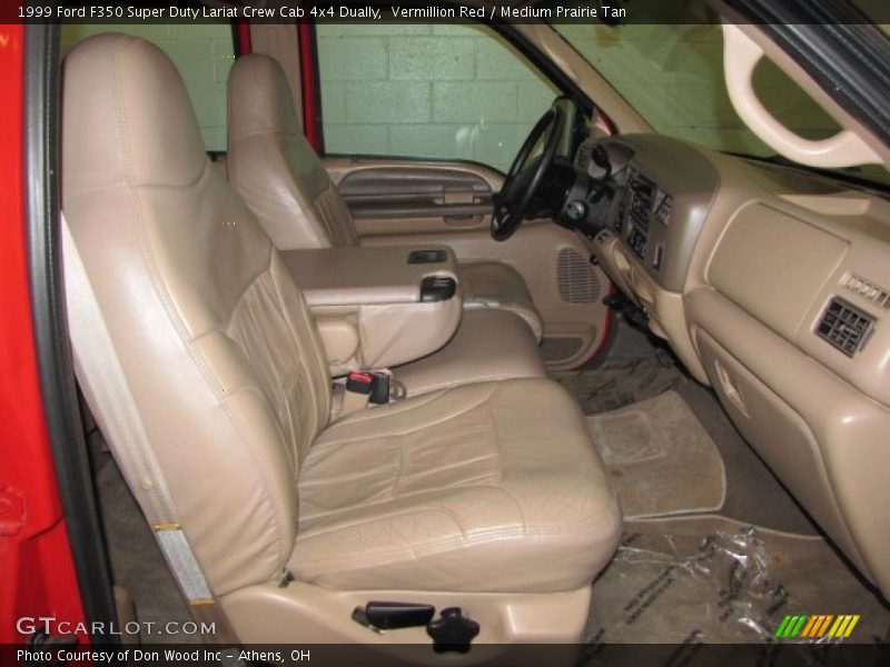 Vermillion Red / Medium Prairie Tan 1999 Ford F350 Super Duty Lariat Crew Cab 4x4 Dually