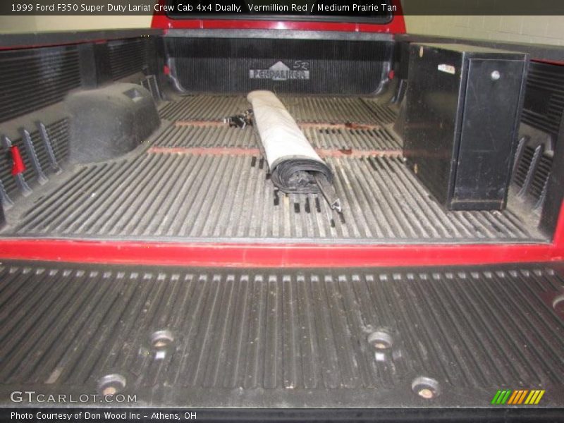 Vermillion Red / Medium Prairie Tan 1999 Ford F350 Super Duty Lariat Crew Cab 4x4 Dually