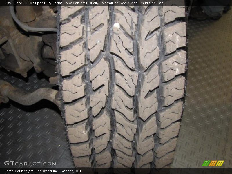 Vermillion Red / Medium Prairie Tan 1999 Ford F350 Super Duty Lariat Crew Cab 4x4 Dually