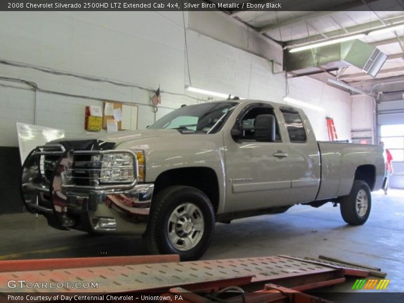Silver Birch Metallic / Ebony Black 2008 Chevrolet Silverado 2500HD LTZ Extended Cab 4x4