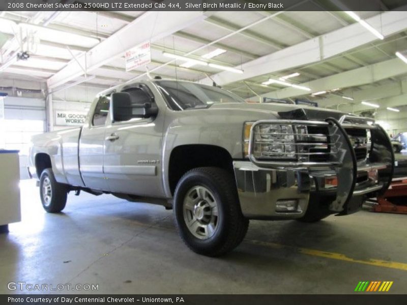 Silver Birch Metallic / Ebony Black 2008 Chevrolet Silverado 2500HD LTZ Extended Cab 4x4