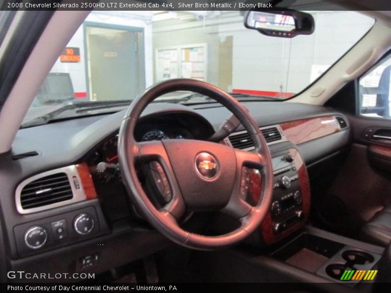 Silver Birch Metallic / Ebony Black 2008 Chevrolet Silverado 2500HD LTZ Extended Cab 4x4