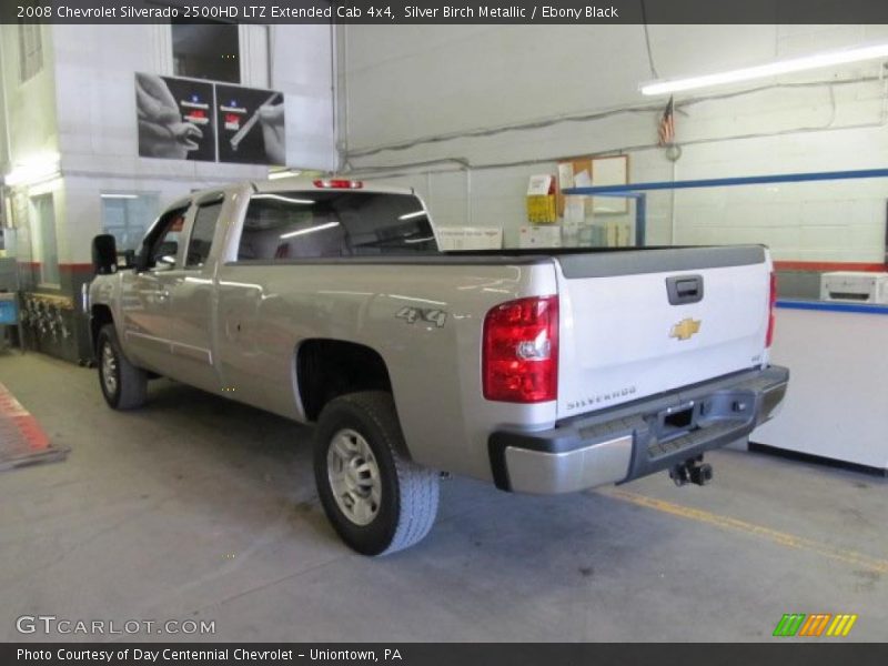 Silver Birch Metallic / Ebony Black 2008 Chevrolet Silverado 2500HD LTZ Extended Cab 4x4