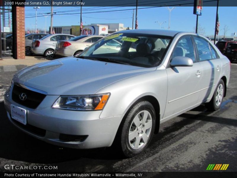 Bright Silver / Gray 2008 Hyundai Sonata GLS