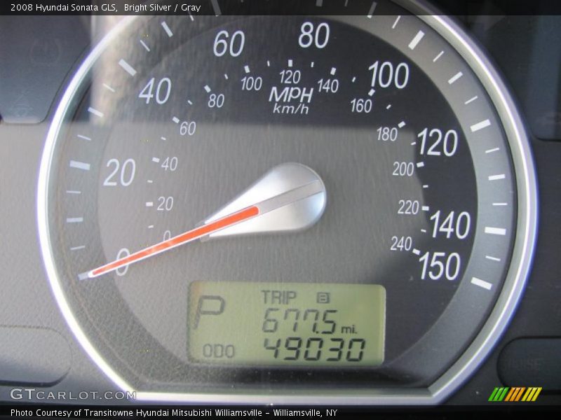 Bright Silver / Gray 2008 Hyundai Sonata GLS