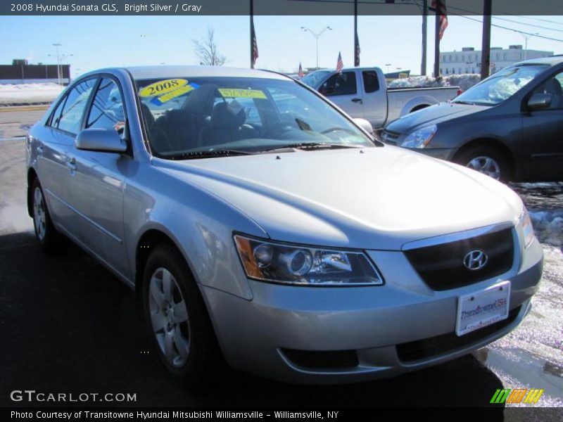 Bright Silver / Gray 2008 Hyundai Sonata GLS