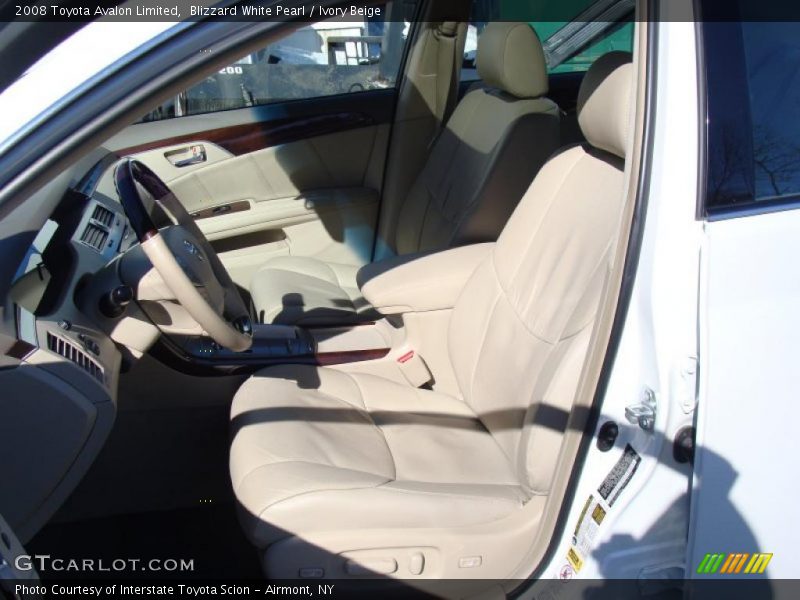 Blizzard White Pearl / Ivory Beige 2008 Toyota Avalon Limited