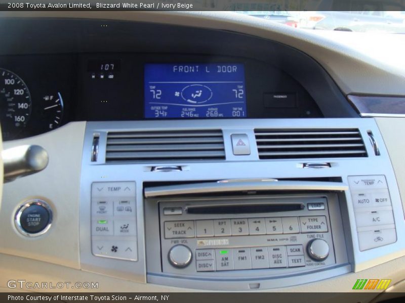 Blizzard White Pearl / Ivory Beige 2008 Toyota Avalon Limited