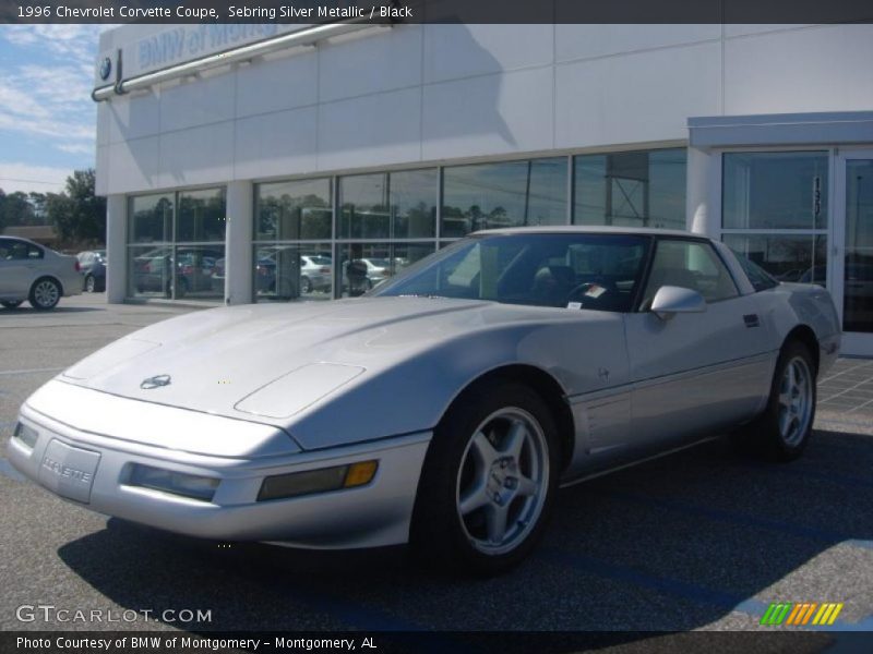 Sebring Silver Metallic / Black 1996 Chevrolet Corvette Coupe