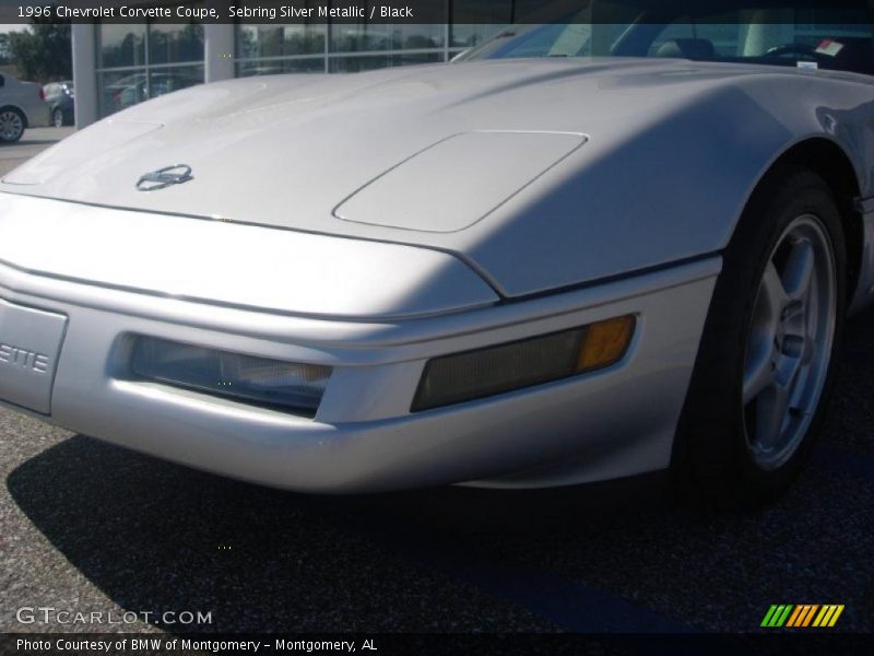 Sebring Silver Metallic / Black 1996 Chevrolet Corvette Coupe