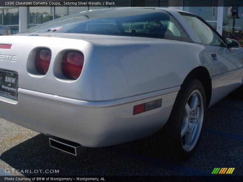Sebring Silver Metallic / Black 1996 Chevrolet Corvette Coupe