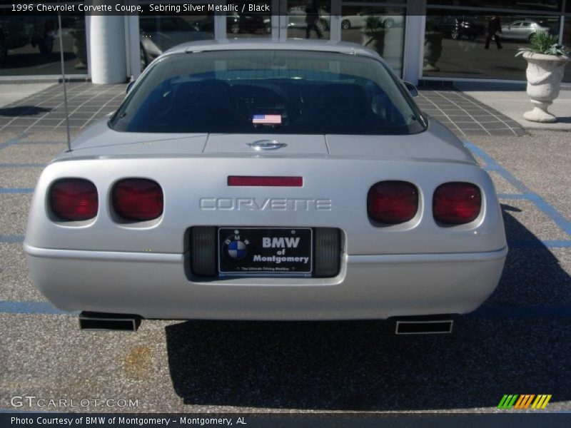 Sebring Silver Metallic / Black 1996 Chevrolet Corvette Coupe