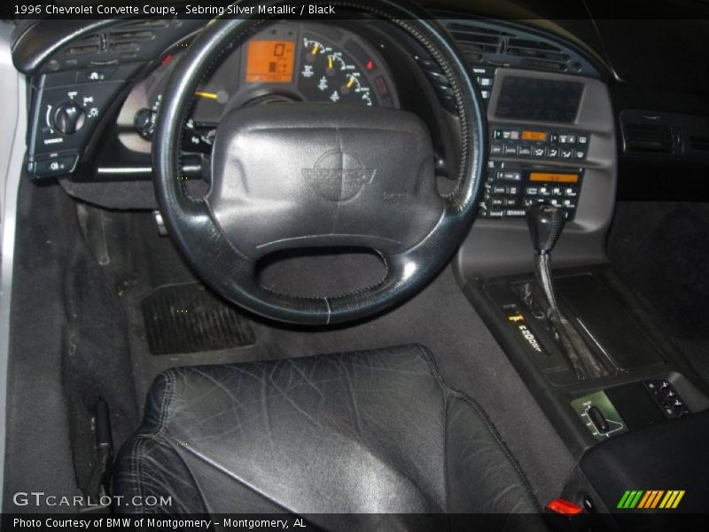 Sebring Silver Metallic / Black 1996 Chevrolet Corvette Coupe