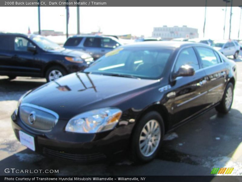 Dark Crimson Metallic / Titanium 2008 Buick Lucerne CX