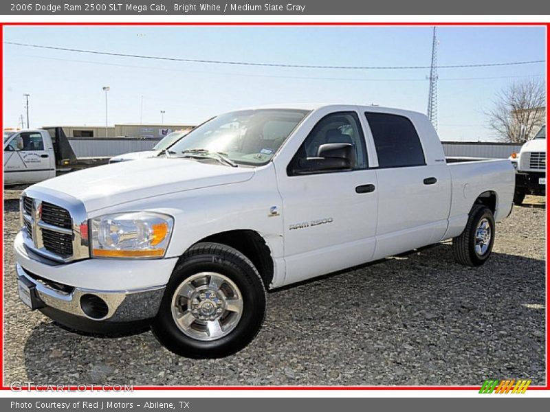Bright White / Medium Slate Gray 2006 Dodge Ram 2500 SLT Mega Cab
