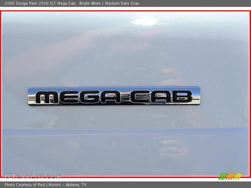 Bright White / Medium Slate Gray 2006 Dodge Ram 2500 SLT Mega Cab