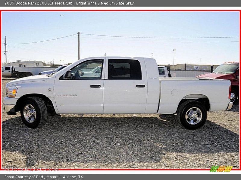 Bright White / Medium Slate Gray 2006 Dodge Ram 2500 SLT Mega Cab