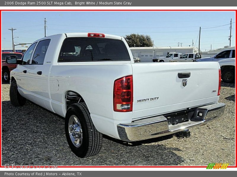Bright White / Medium Slate Gray 2006 Dodge Ram 2500 SLT Mega Cab