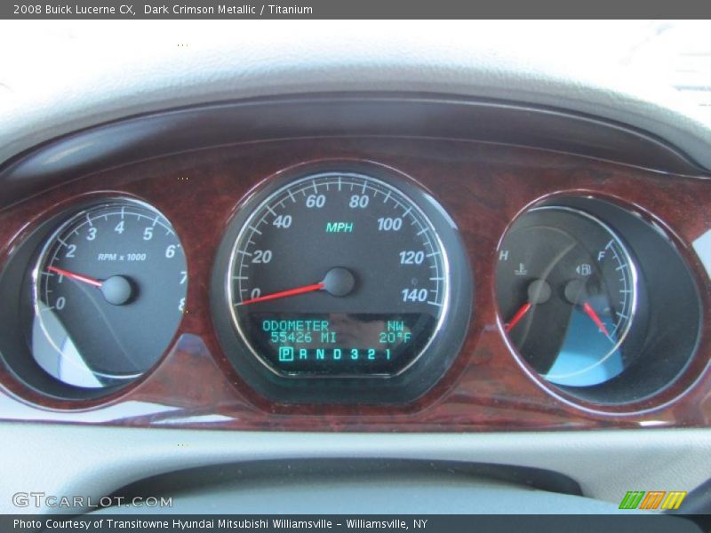 Dark Crimson Metallic / Titanium 2008 Buick Lucerne CX